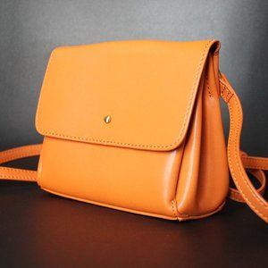 Samara Orange Crossbody Vegan Leather Bag